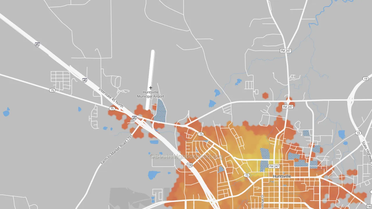 Bike Grade map of 77349, TX