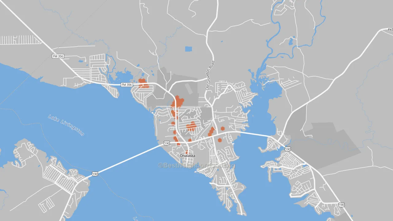 Bike Grade map of 77360, TX