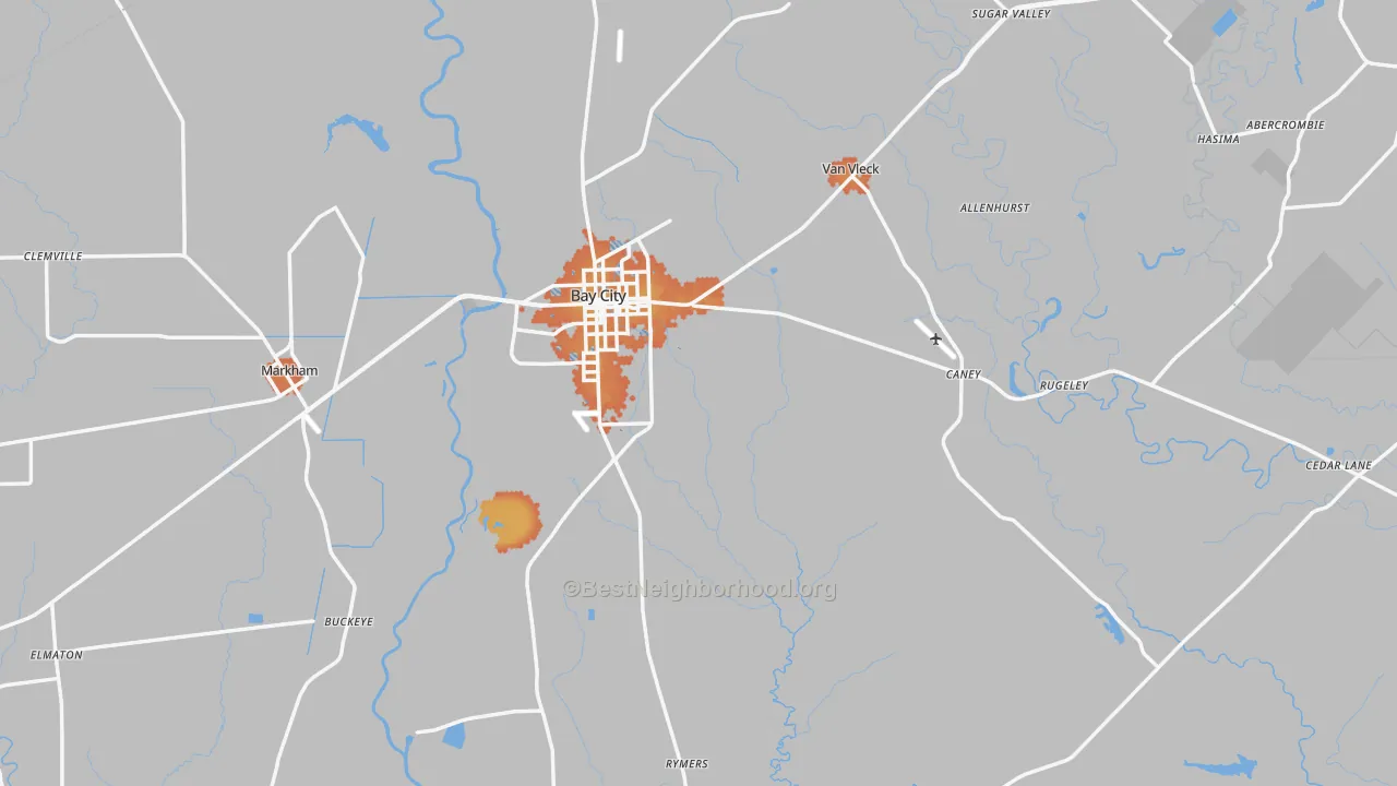 Bike Grade map of 77414, TX