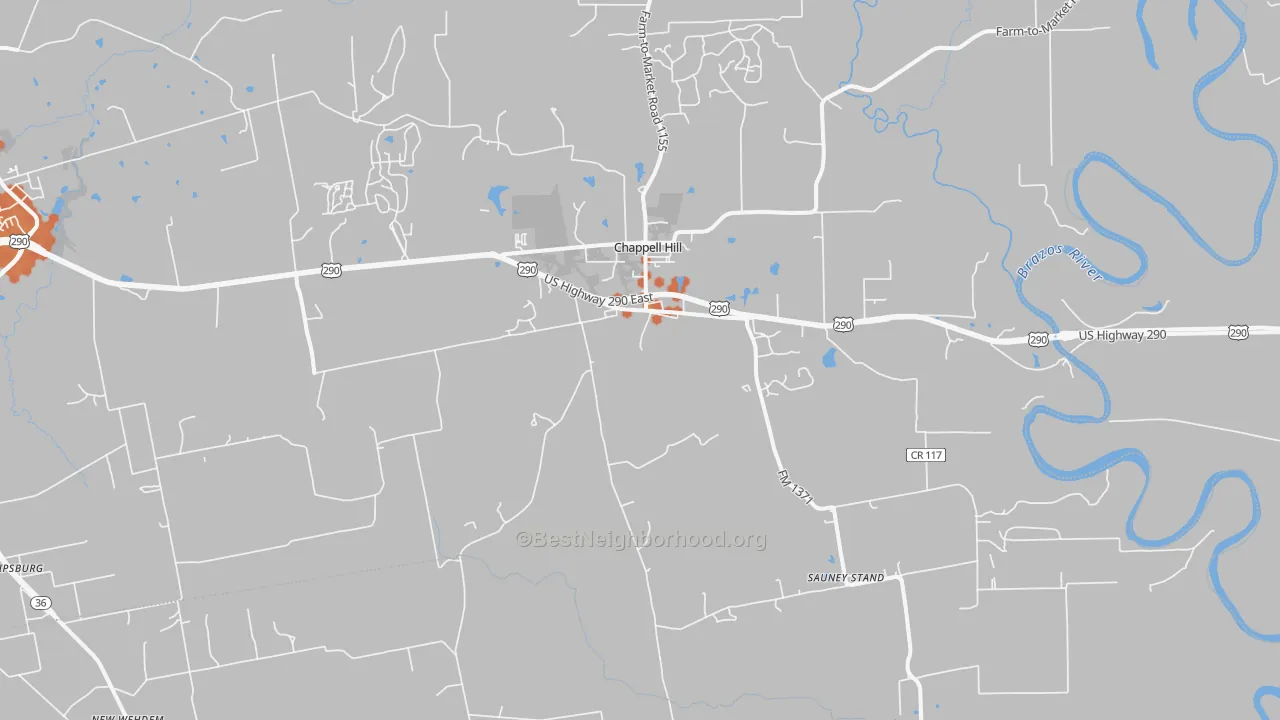 Bike Grade map of 77426, TX
