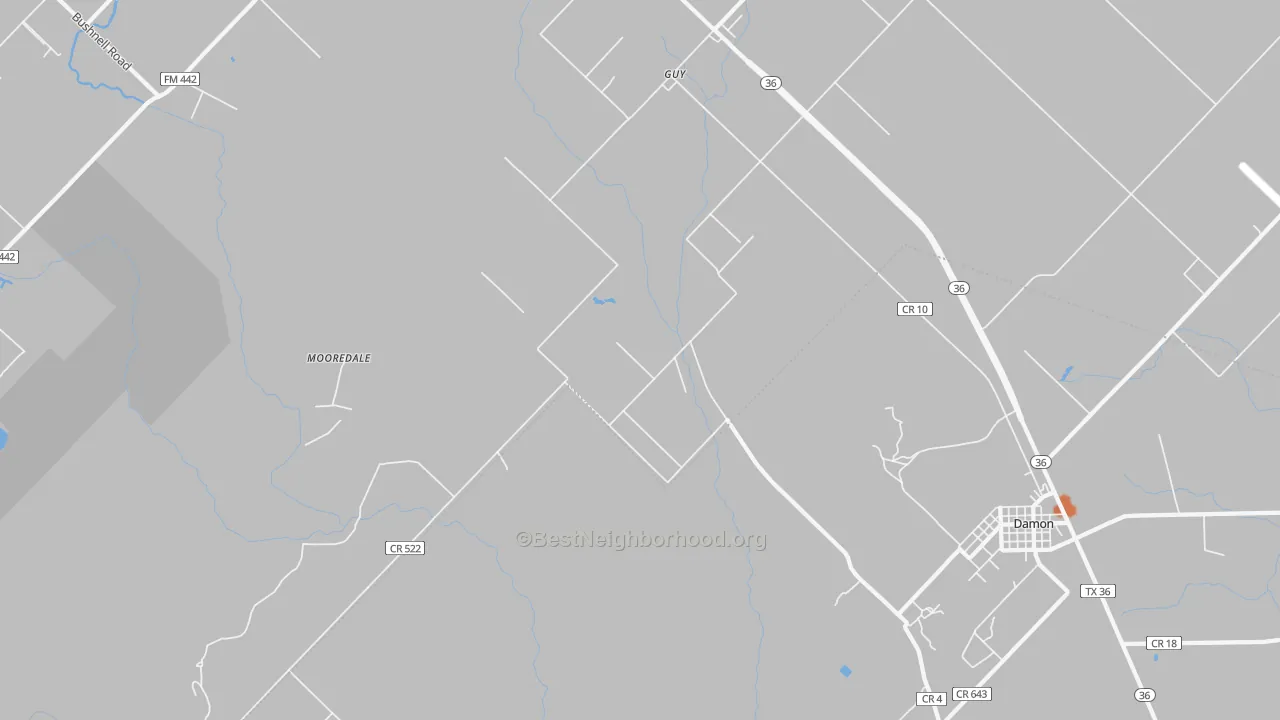 Bike Grade map of 77444, TX