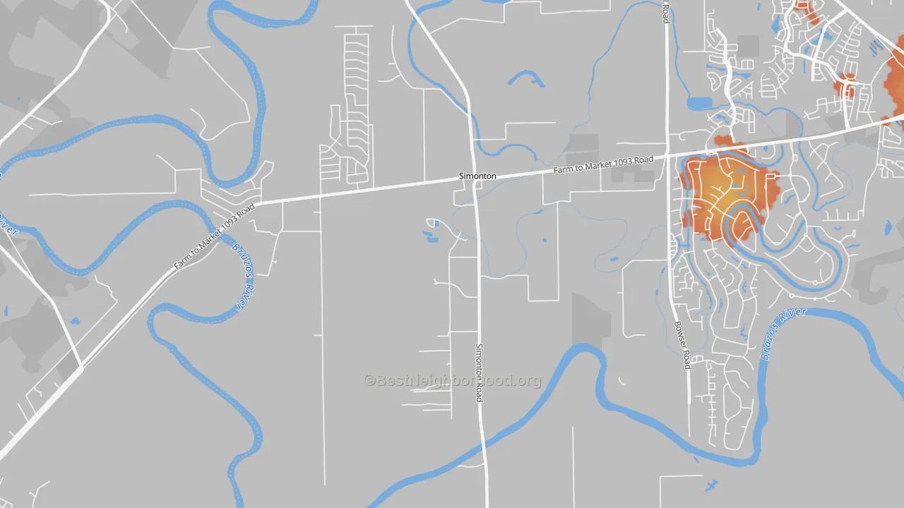 Bike Grade map of 77476, TX