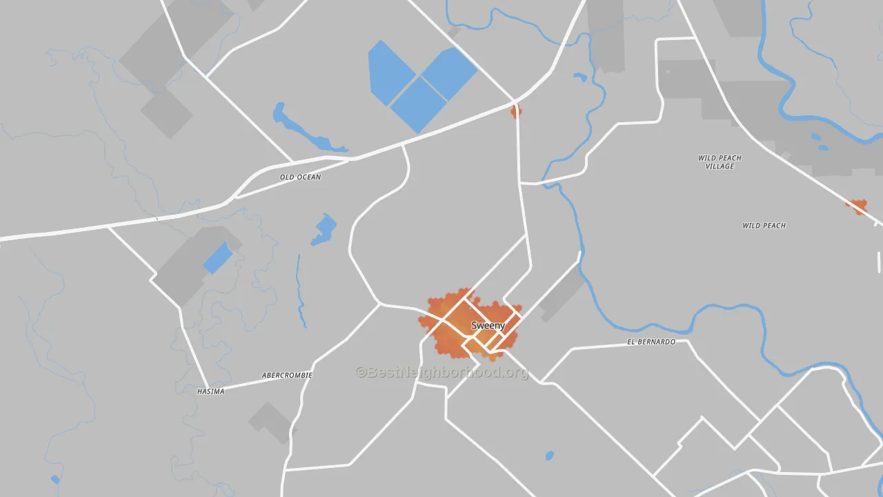 Bike Grade map of 77480, TX