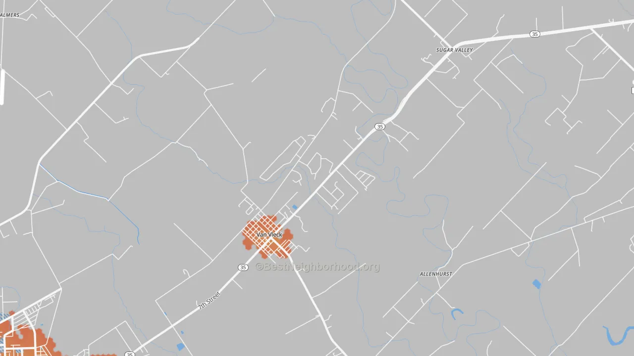Bike Grade map of 77482, TX