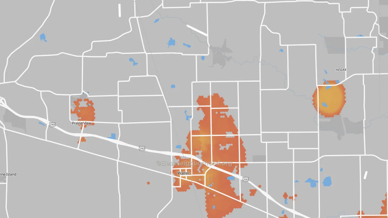 Bike Grade map of 77484, TX