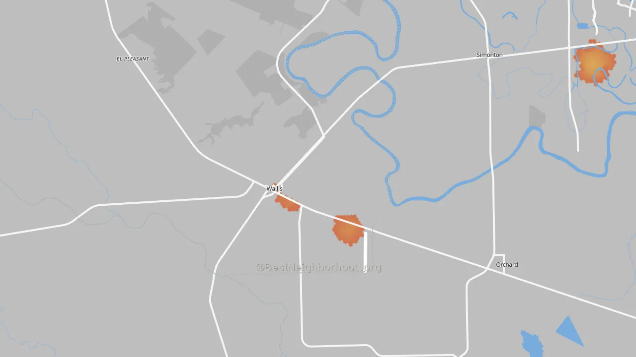 Bike Grade map of 77485, TX