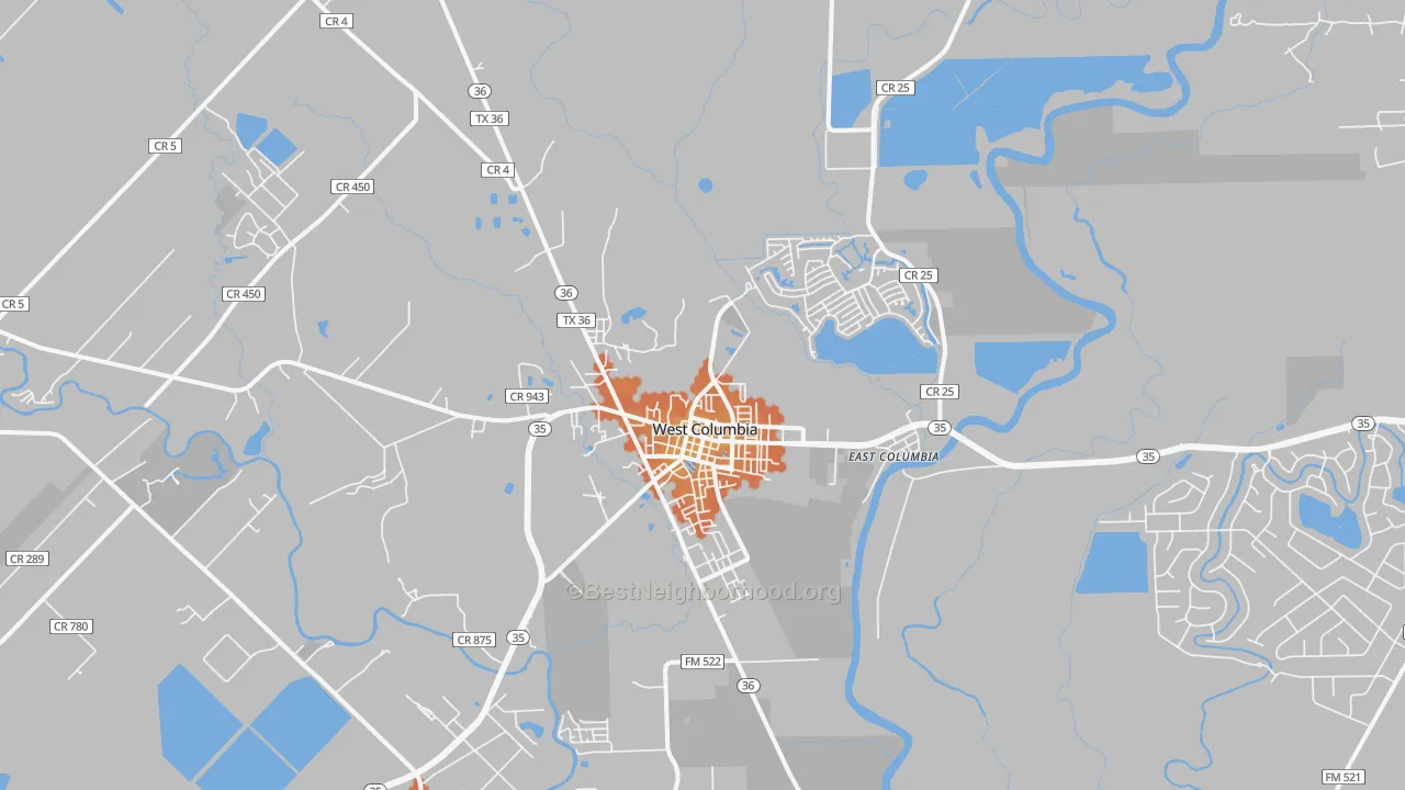 Bike Grade map of 77486, TX