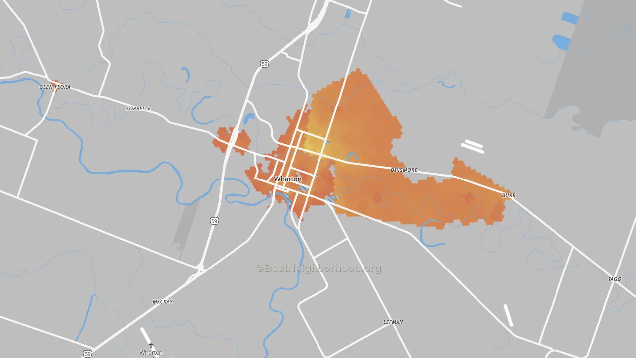 Bike Grade map of 77488, TX