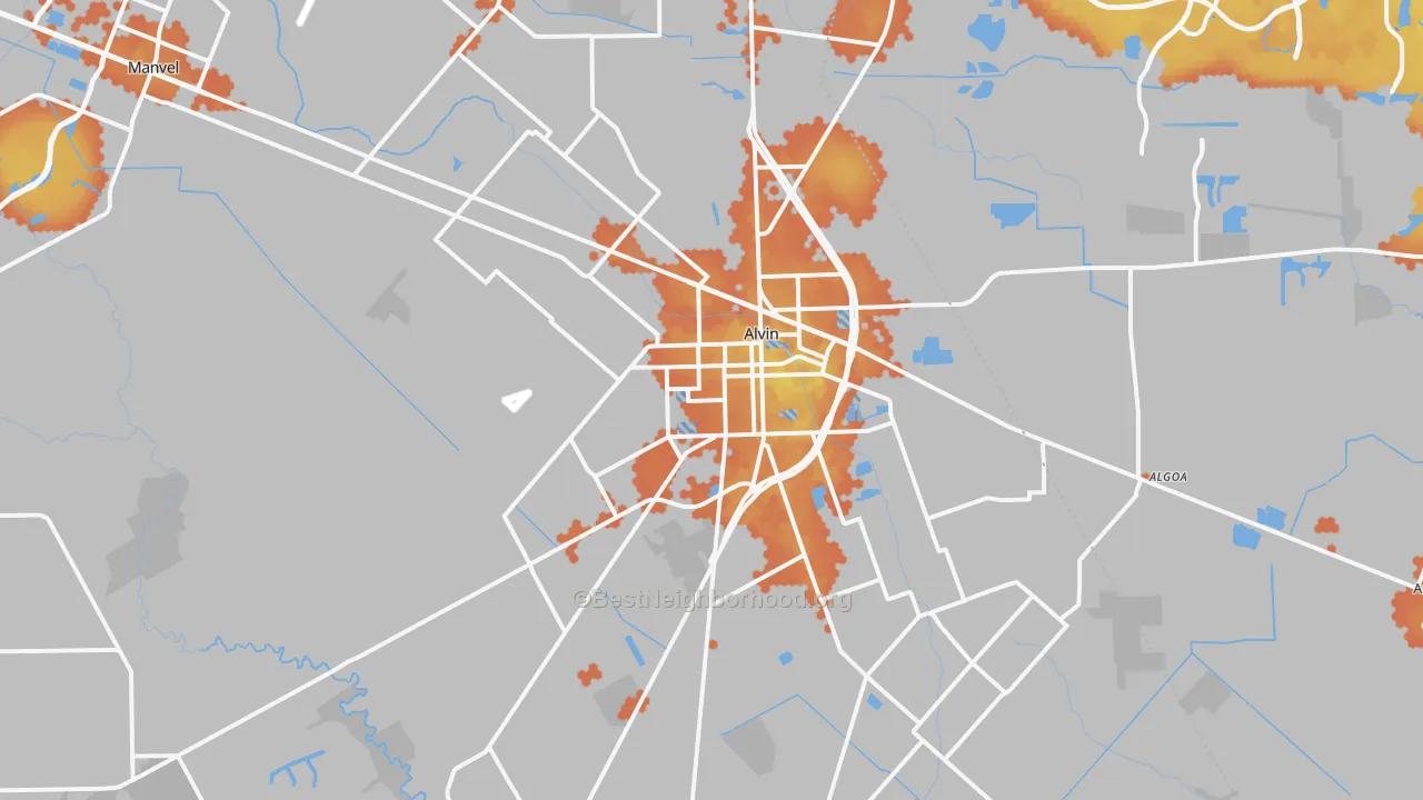 Bike Grade map of 77511, TX