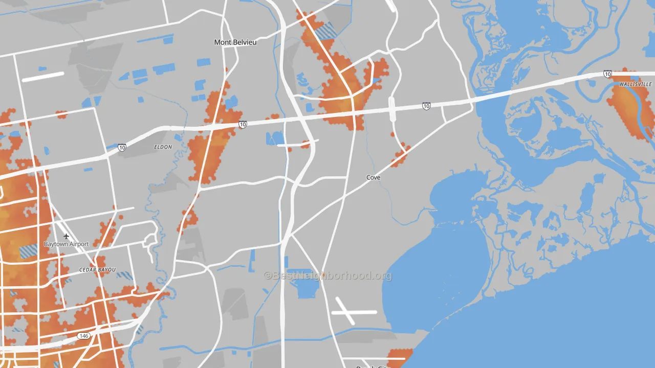 Bike Grade map of 77523, TX