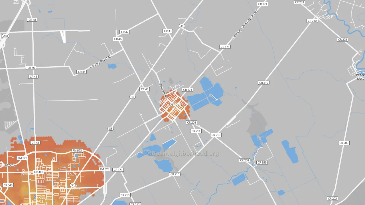 Bike Grade map of 77534, TX