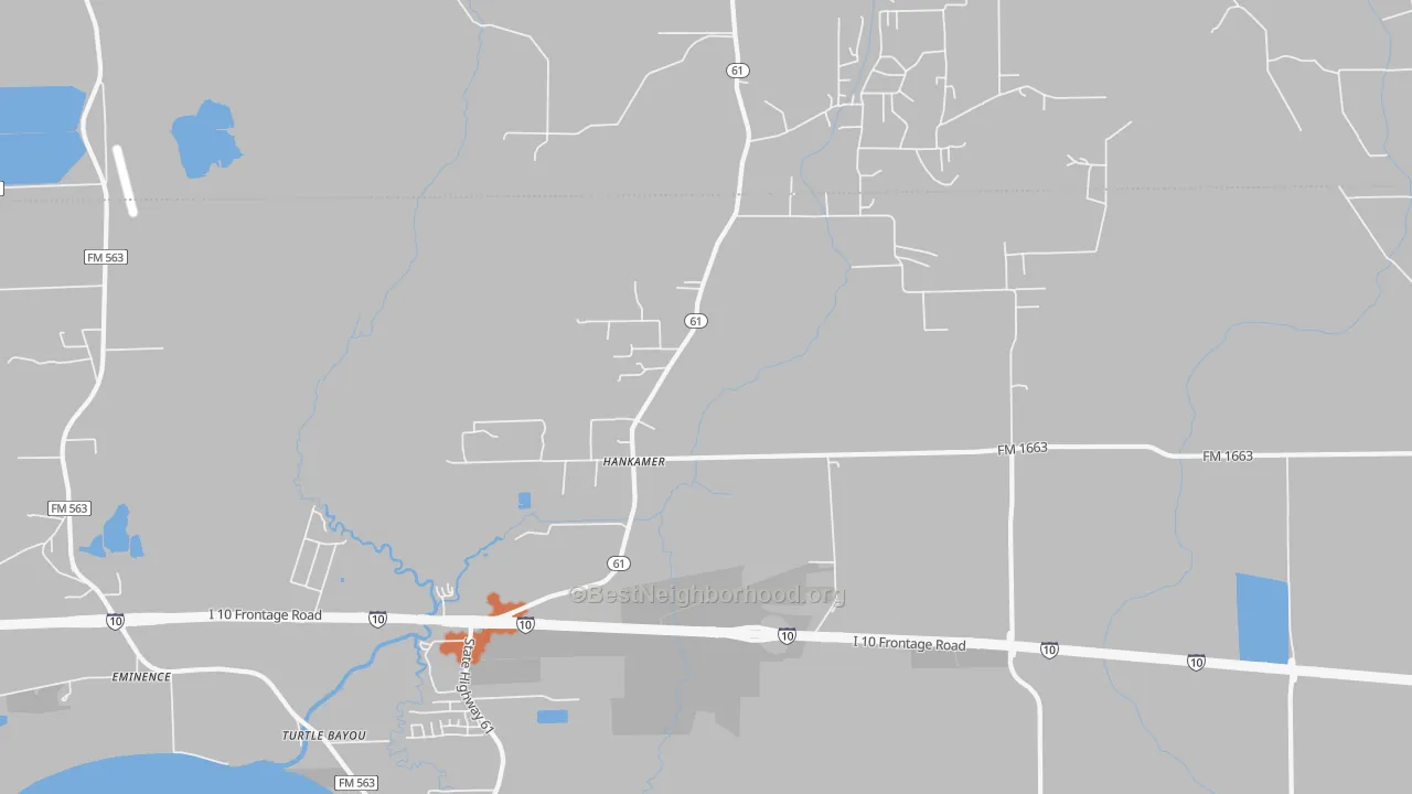 Bike Grade map of 77560, TX