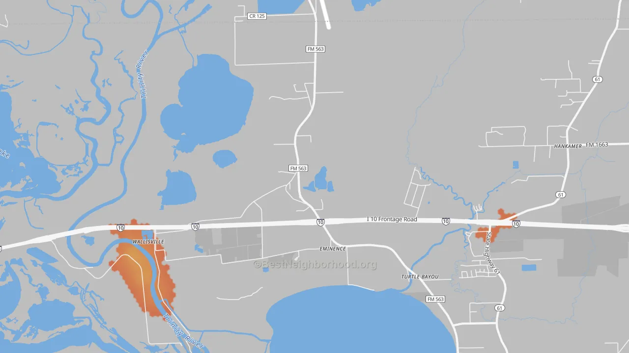 Bike Grade map of 77597, TX