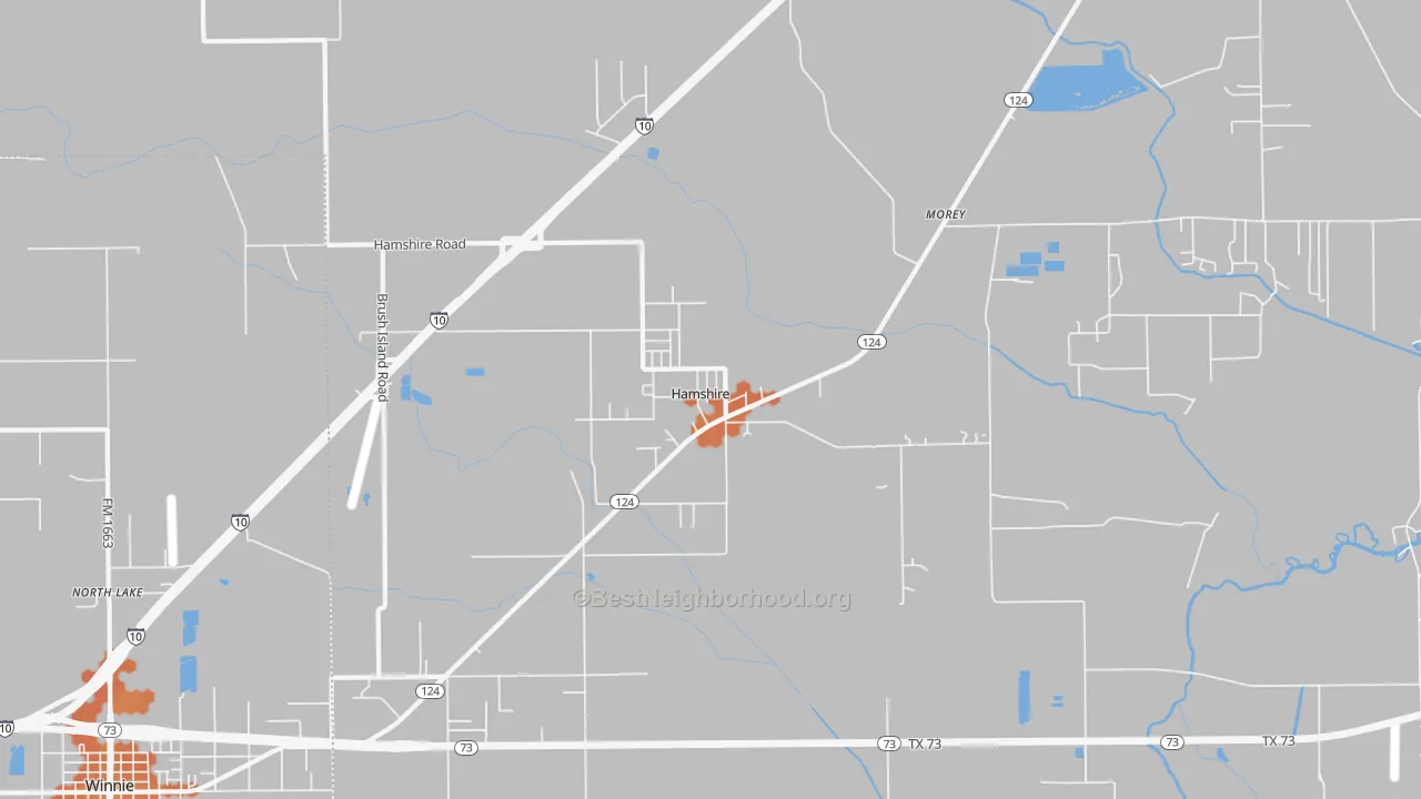 Bike Grade map of 77622, TX