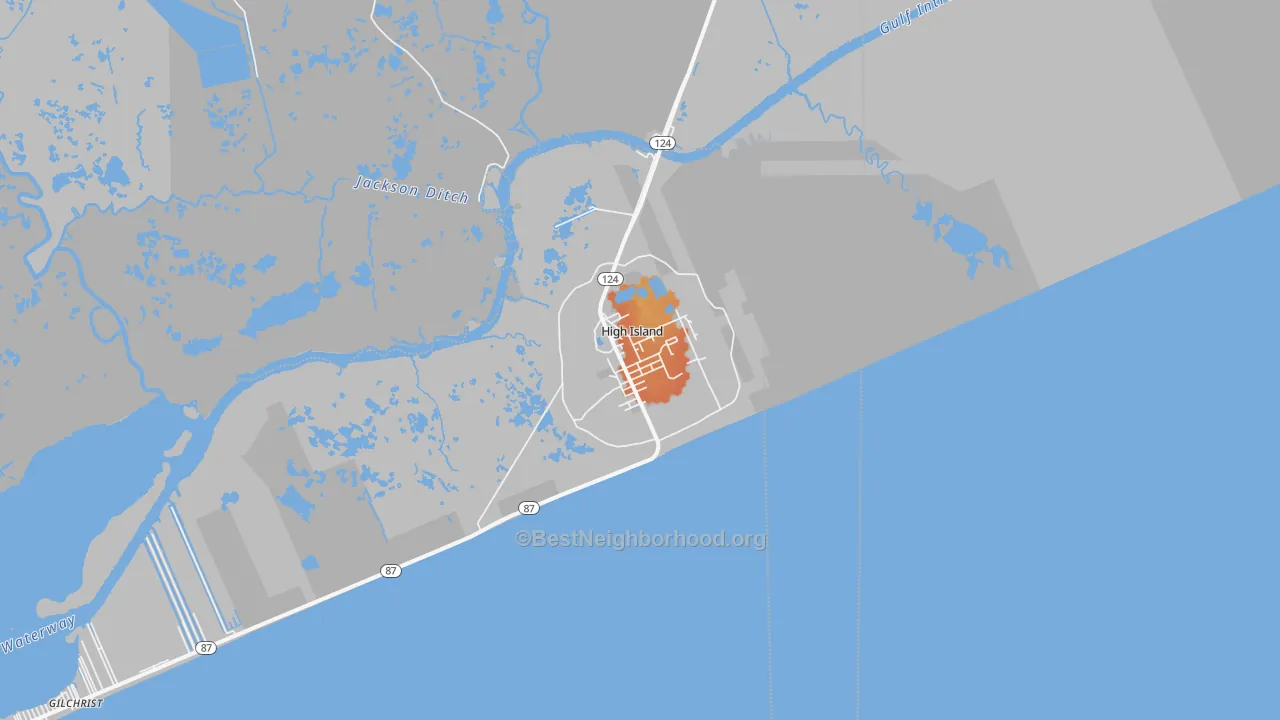Bike Grade map of 77623, TX