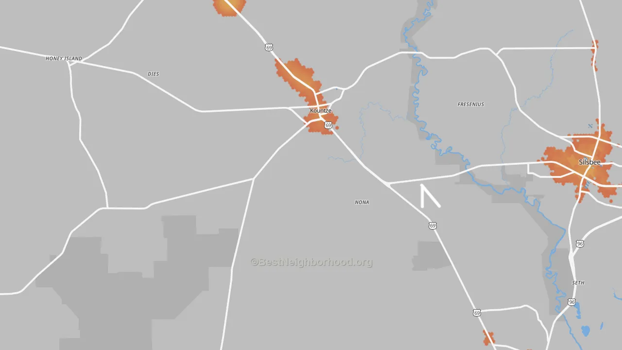 Bike Grade map of 77625, TX