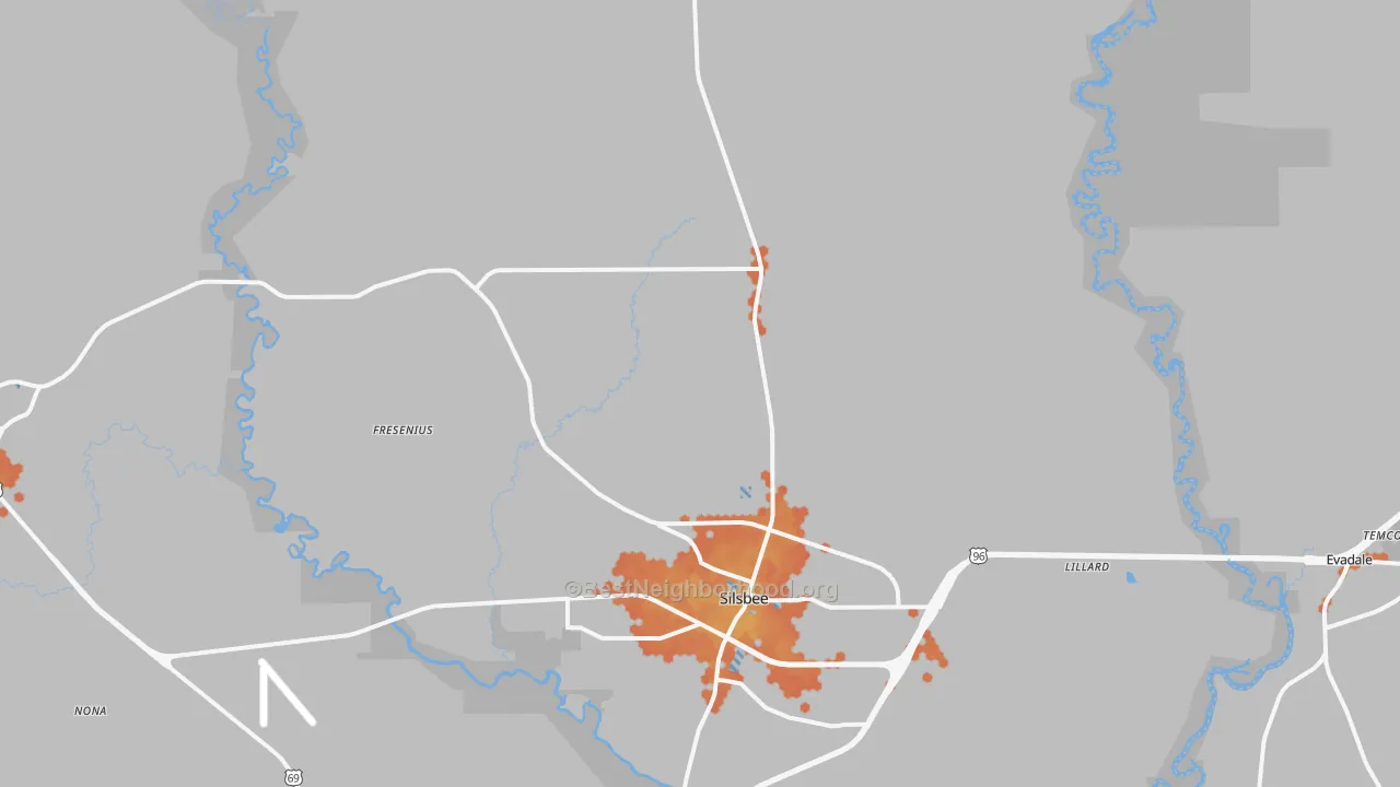 Bike Grade map of 77656, TX