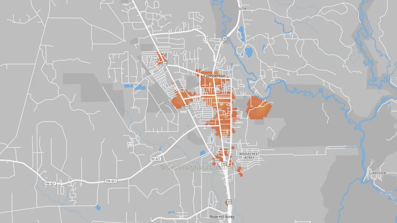 Bike Grade map of 77657, TX