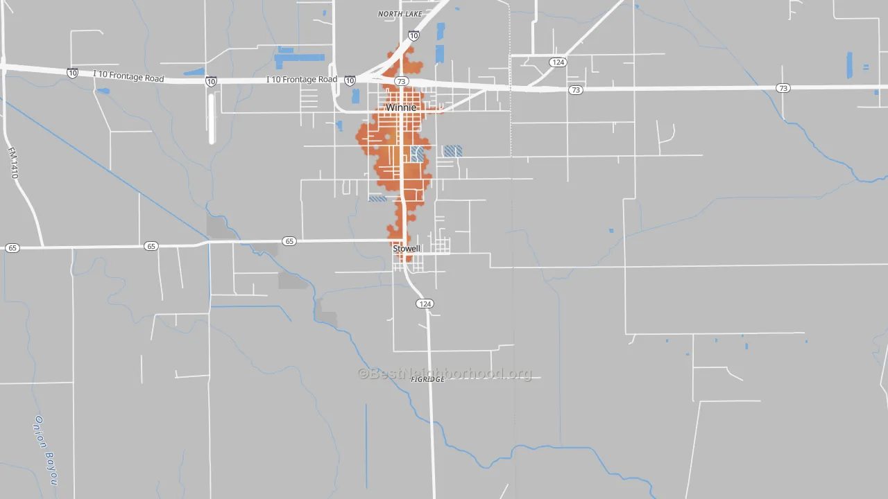 Bike Grade map of 77661, TX
