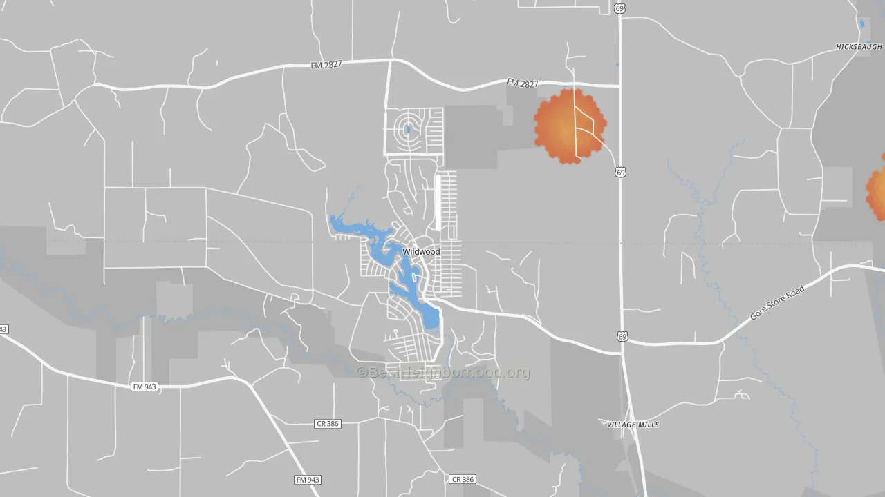 Bike Grade map of 77663, TX