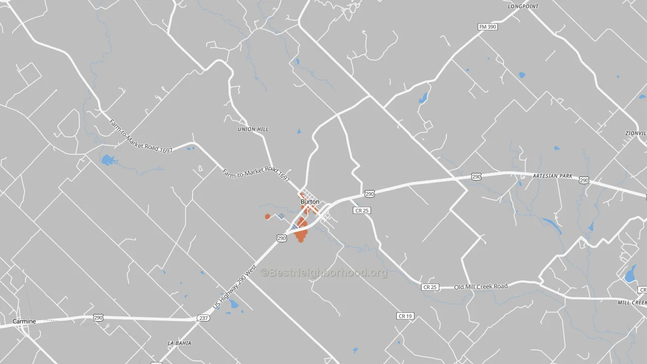 Bike Grade map of 77835, TX