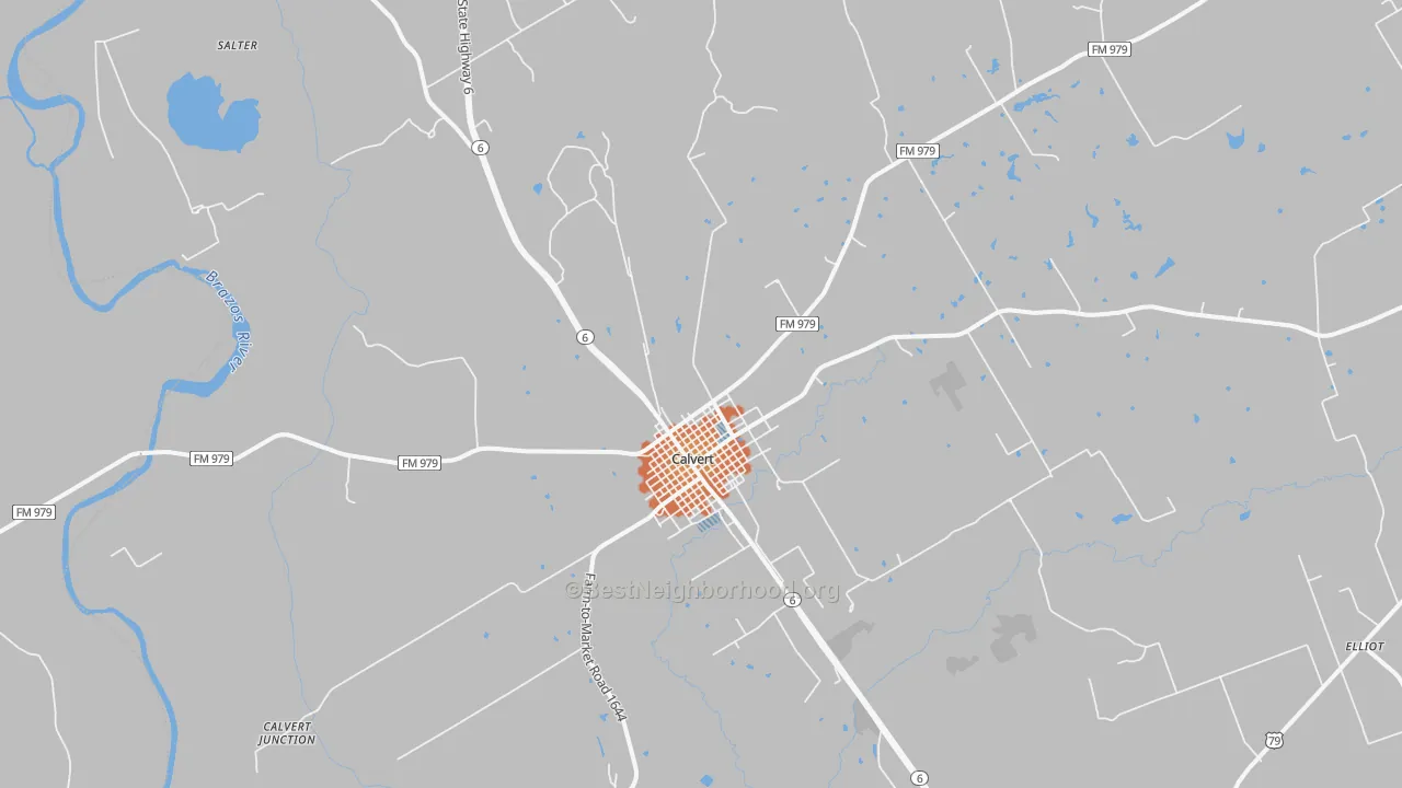 Bike Grade map of 77837, TX