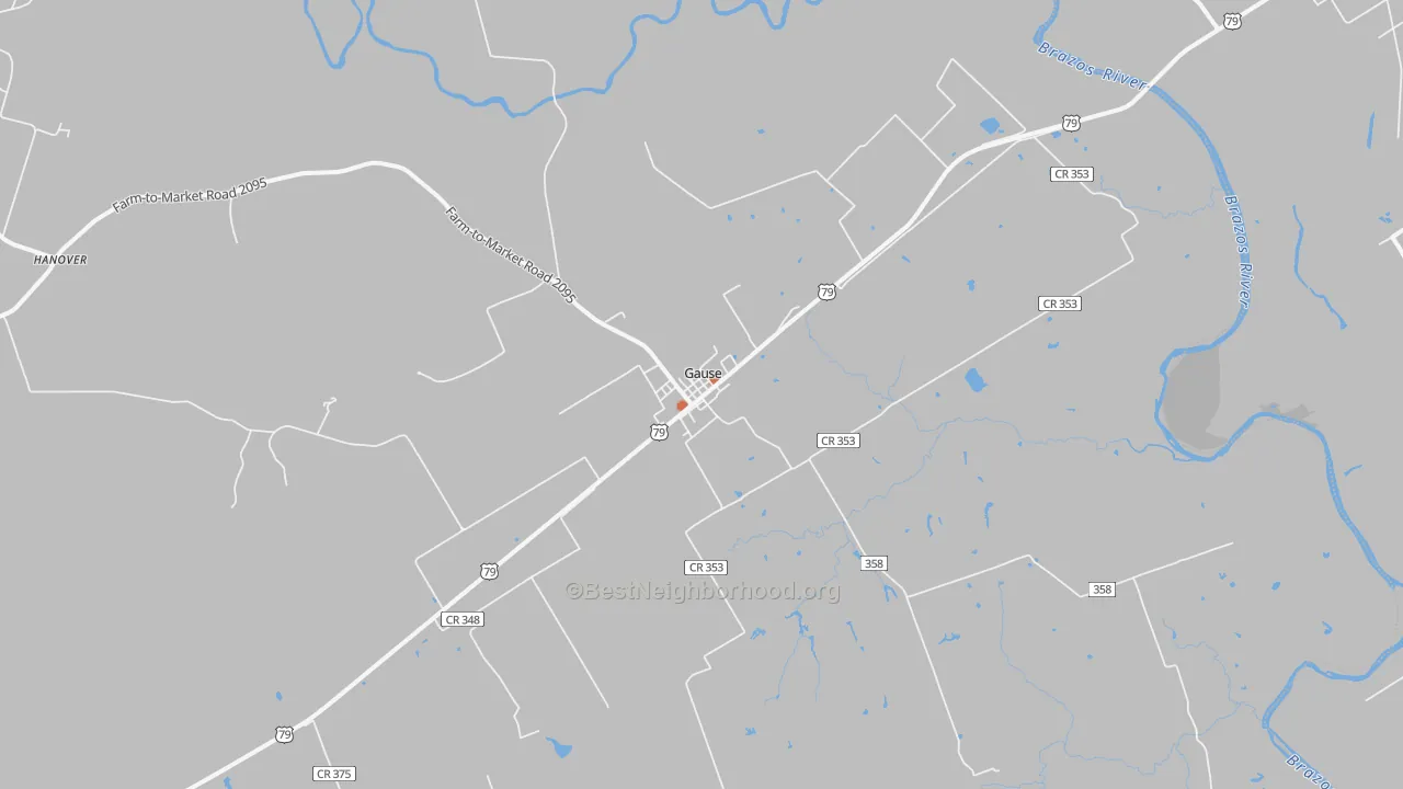 Bike Grade map of 77857, TX