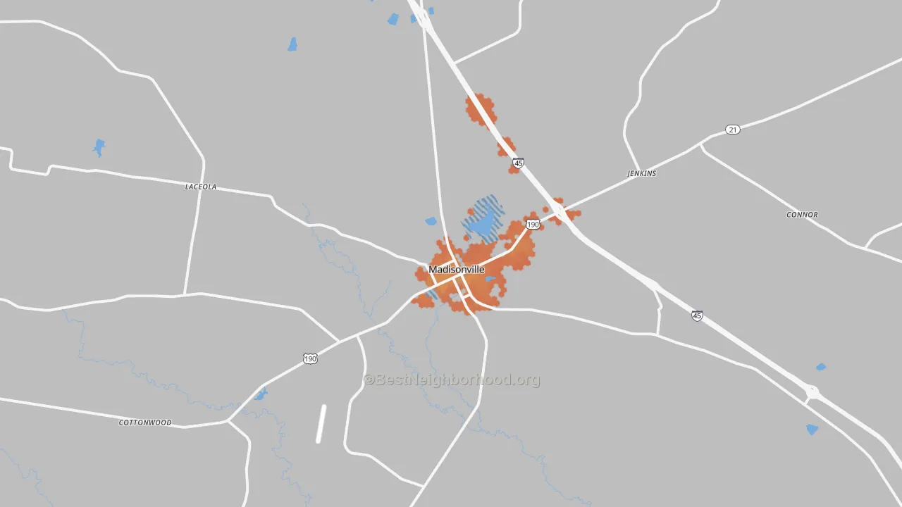 Bike Grade map of 77864, TX