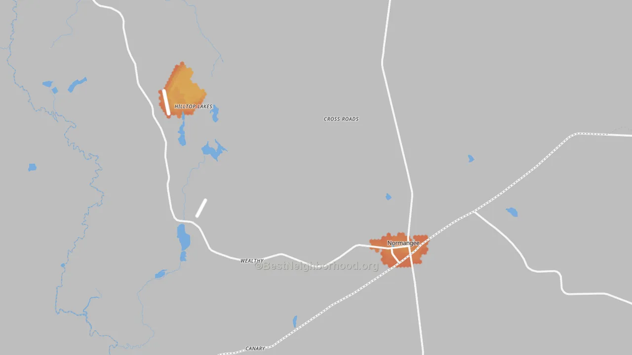 Bike Grade map of 77871, TX