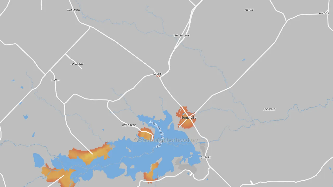 Bike Grade map of 77879, TX