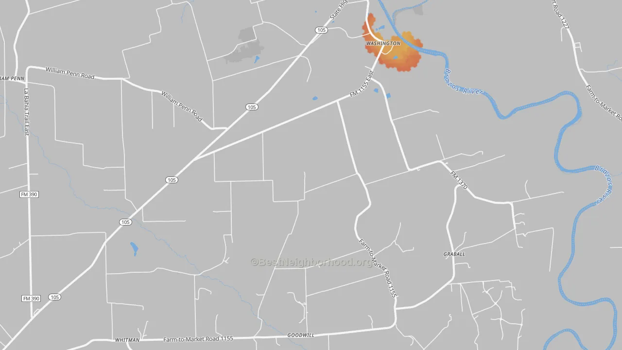 Bike Grade map of 77880, TX