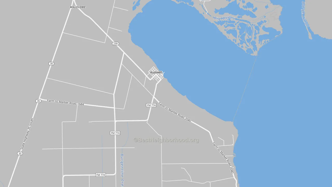 Bike Grade map of 77950, TX