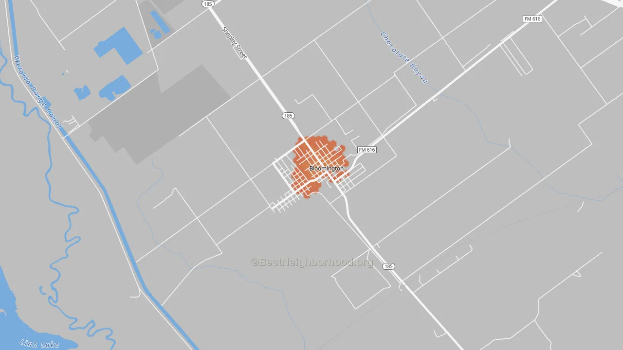 Bike Grade map of 77951, TX