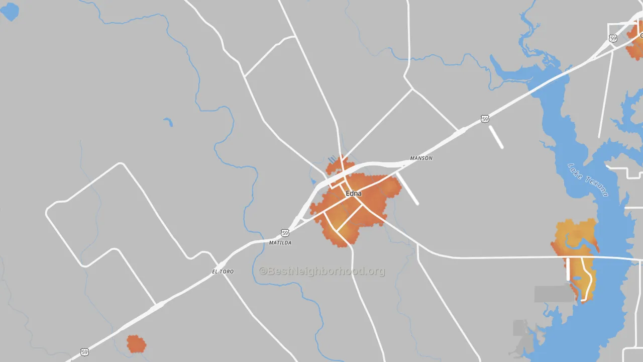 Bike Grade map of 77957, TX