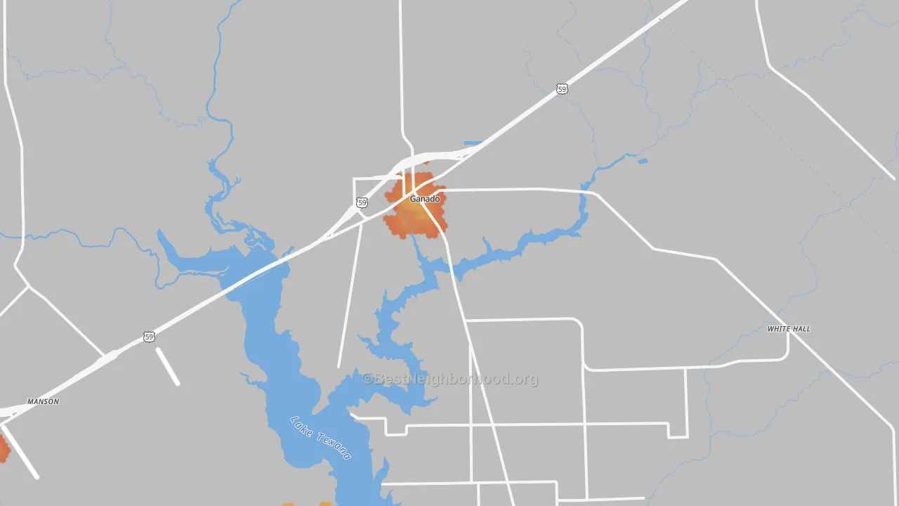 Bike Grade map of 77962, TX