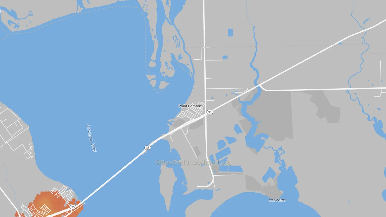 Bike Grade map of 77978, TX