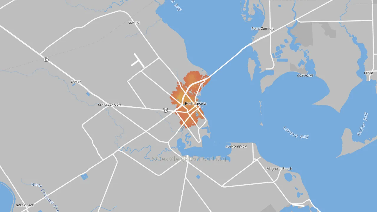 Bike Grade map of 77979, TX