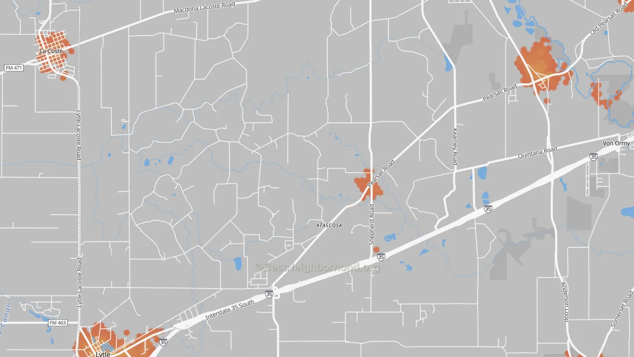 Bike Grade map of 78002, TX