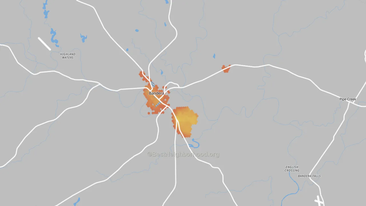 Bike Grade map of 78003, TX