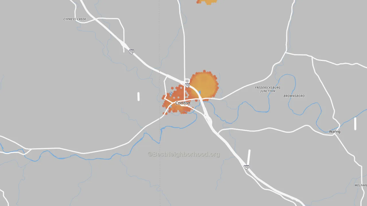 Bike Grade map of 78013, TX