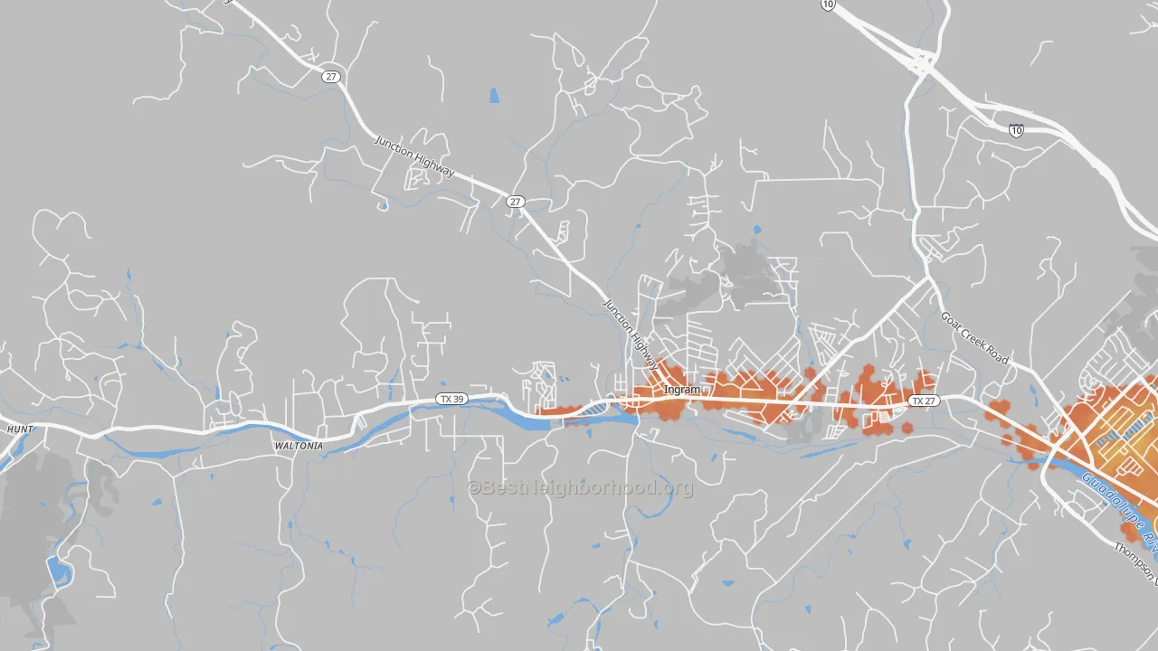 Bike Grade map of 78025, TX