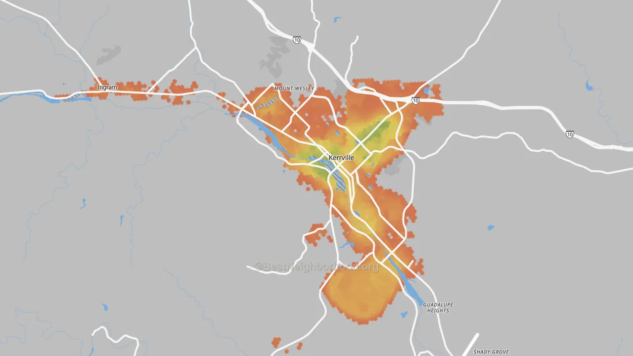 Bike Grade map of 78028, TX
