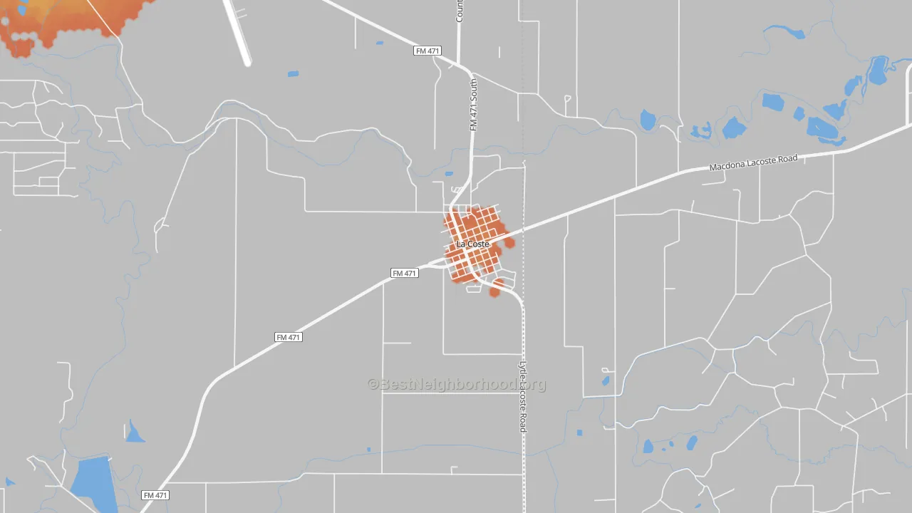 Bike Grade map of 78039, TX