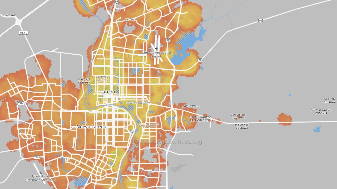 Bike Grade map of 78043, TX