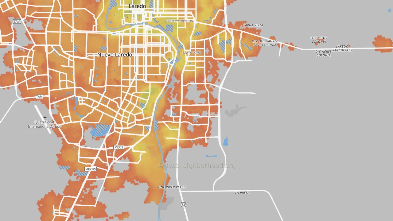 Bike Grade map of 78046, TX