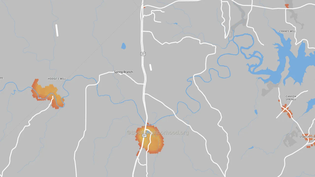 Bike Grade map of 78070, TX