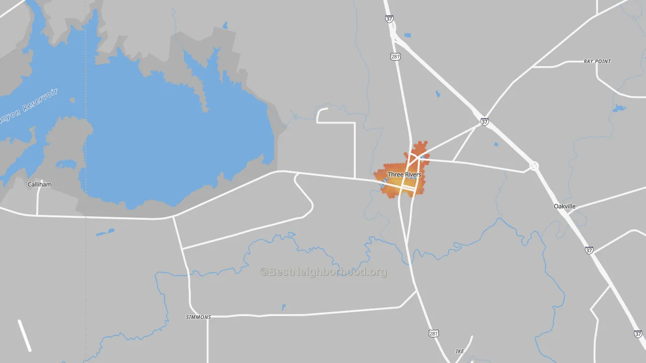 Bike Grade map of 78071, TX