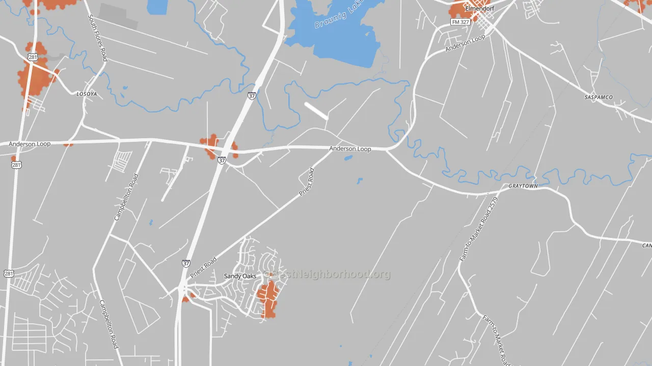 Bike Grade map of 78112, TX