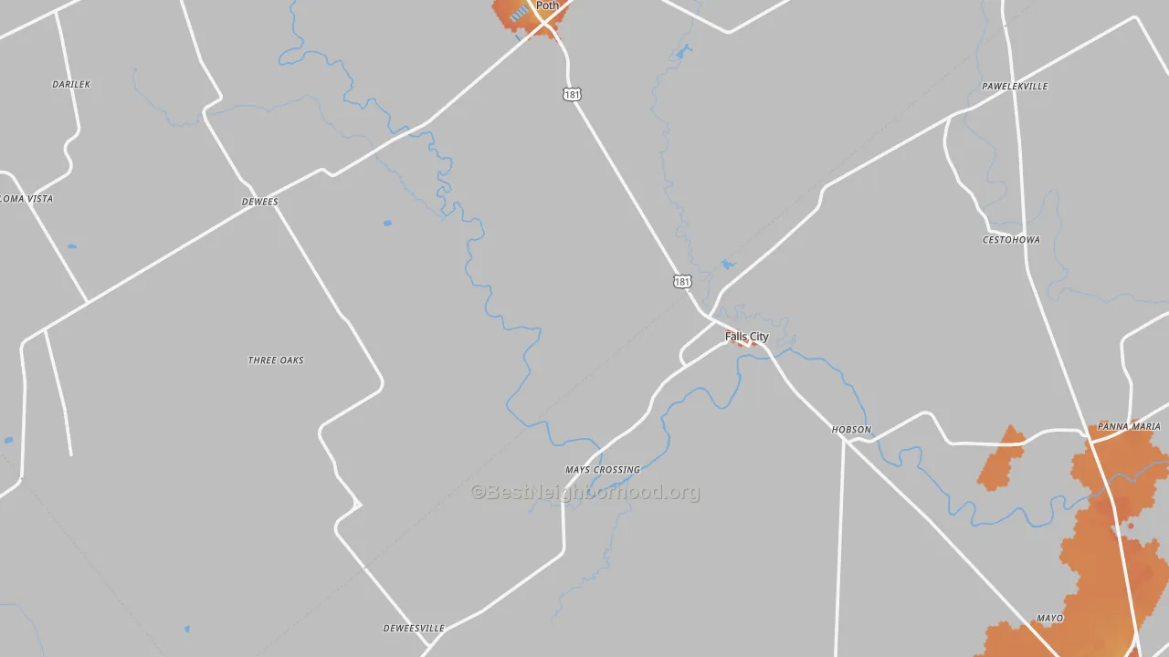 Bike Grade map of 78113, TX