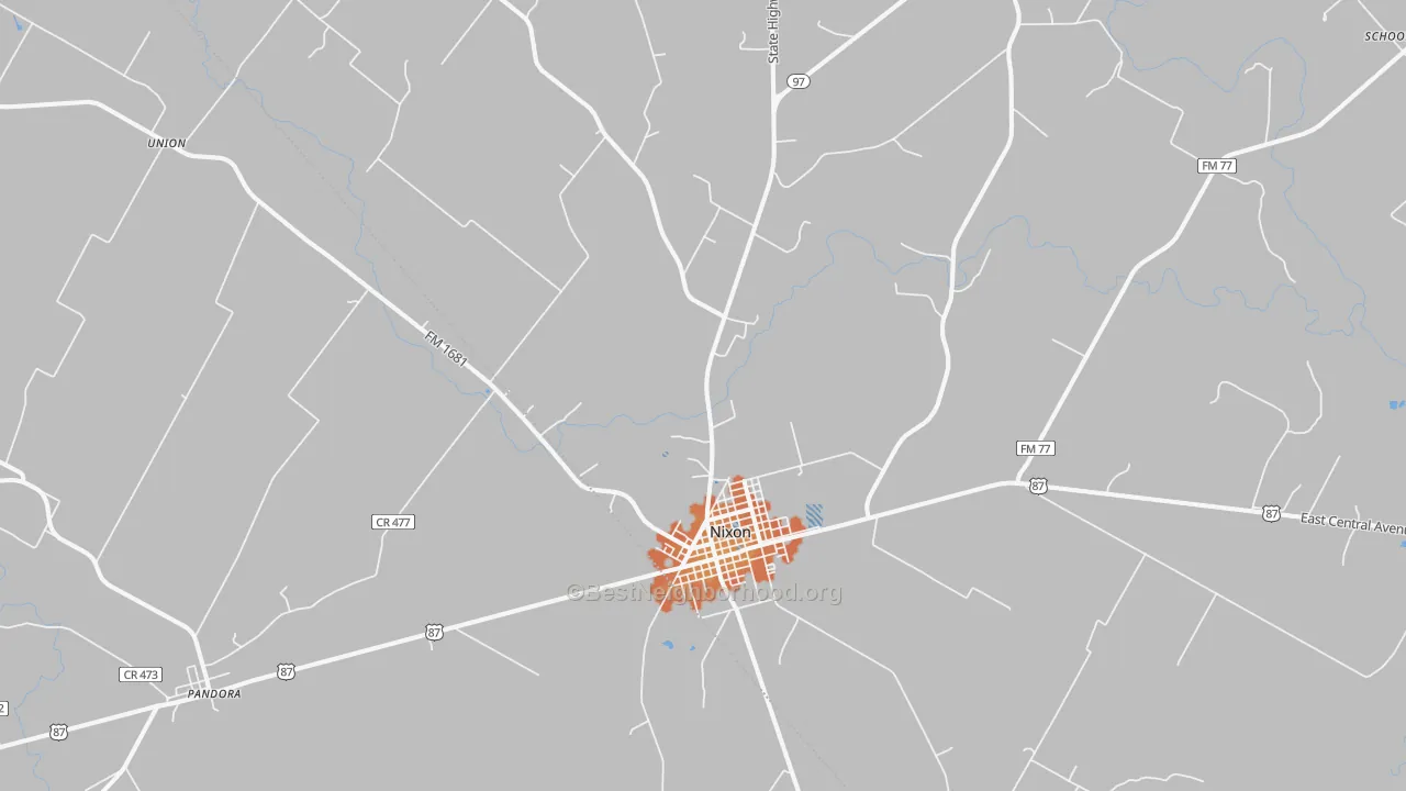 Bike Grade map of 78140, TX
